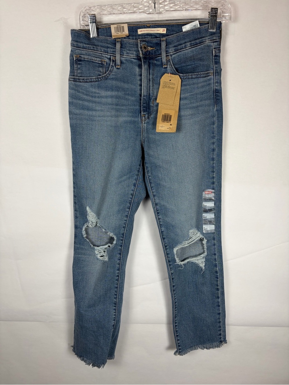 Levi's Light Blue Distressed Skinny Jeans size 4